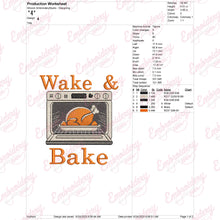 Wake and Bake Oven Roasted Thanksgiving Turkey Embroidery Design