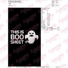 This Is Boo Sheet Halloween Embroidery Design