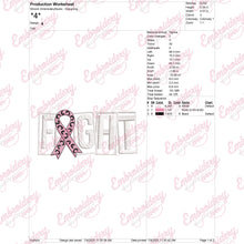 Fight Leopard Ribbon Breast Cancer Awareness Embroidery Design