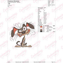 Lively Crazy Dog Embroidery Digital File