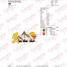Bigfoot Mountain Embroidery Design