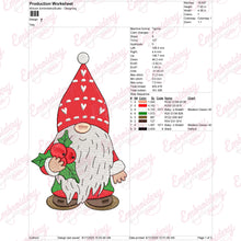 Christmas Gnome Embroidery Machine Design