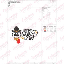 Happy Turkey Day Embroidery Design