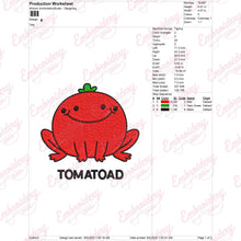 Tomatoad Funny Tomato Embroidery Design