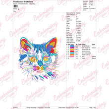 Beautiful Cat Face Embroidery Design