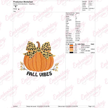 Pumpkin Fall Vibes Autumn Thanksgiving Embroidery Design