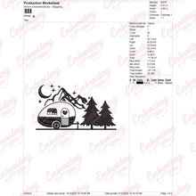 Camping Trailer Embroidery Design