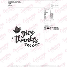 Give Thanks Happy Thanksgiving Embroidery Design