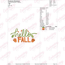 Hello Fall Machine Embroidery Design