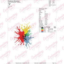 Colour Splash Machine Embroidery Art