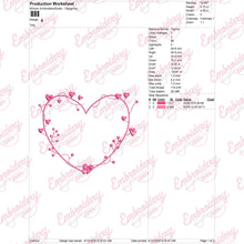 Floral Heart Embroidery Pattern