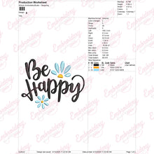 Be Happy Machine Embroidery Design