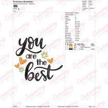 You Are The Best Embroidery Design