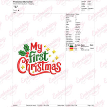 First Christmas Celebration Embroidery Design