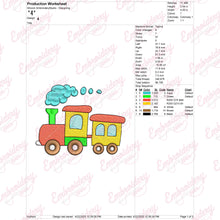 Toy Train Embroidery Design For Kids