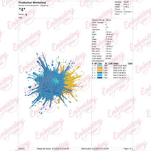 Colour Splash Embroidery Design