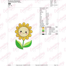 Cute Sunflower Embroidery Design