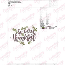 So Very Thankful Thanksgiving Embroidery Design