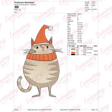 Meowy Christmas Cheer Embroidery Design