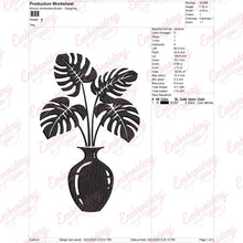 Tropical Plant Embroidery Design