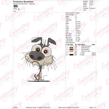 Crazy Dog Embroidery Design