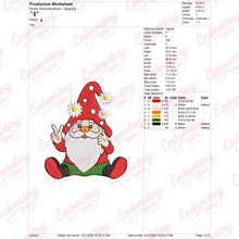 Gnome with Daisy Flower Embroidery Design