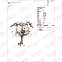 Elegant Crazy Dog Embroidery Design