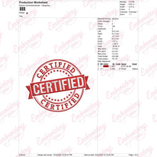 Certified Typography Machine Embroidery Design