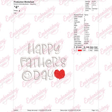Happy Father's Day Embroidery Design
