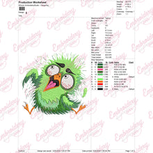 Crazy Hilarious Fluffy Bird Embroidery Design