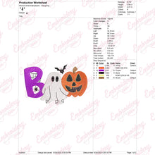 Boo Bat Halloween Embroidery Design