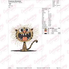 Happy Little Tiger Embroidery Design