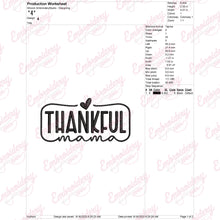 Thanksgiving Thankful Mama Embroidery Pattern