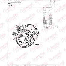 Stay Wild Embroidery Design