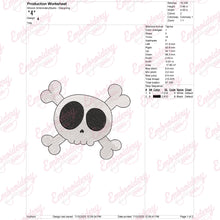 Skull And Crossbones Halloween Embroidery Design