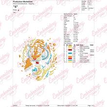 Tiger Hoop Art Embroidery Design