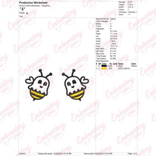 Halloween Boo Bee Embroidery Design