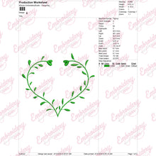 Heart Wreath Embroidery Design