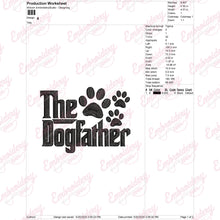 The Dogfather Embroidery Design