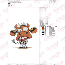 Stunning Cow Embroidery Design
