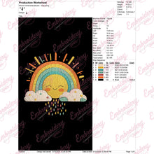 Sunshine Rainbow Embroidery Design
