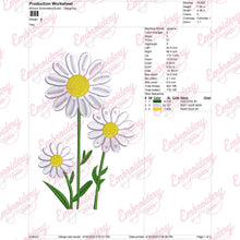 Cute Daisy Flower Embroidery Design