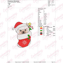 Christmas Llama In Stocking Embroidery Design