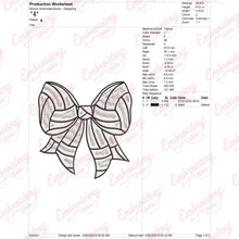 Volleyball Simple Bow Embroidery Design