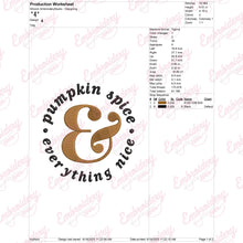 Pumpkin Spice & Everything Nice Thanksgiving Quote Embroidery File