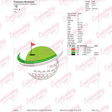 Golf Machine Embroidery Design