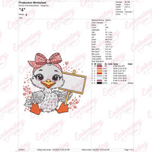 Baby Duck Embroidery Design