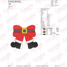 Christmas Santa Belt Bow Embroidery Design