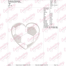 Soccer Ball Heart Embroidery Design