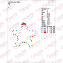 Christmas Star Outline Embroidery Design